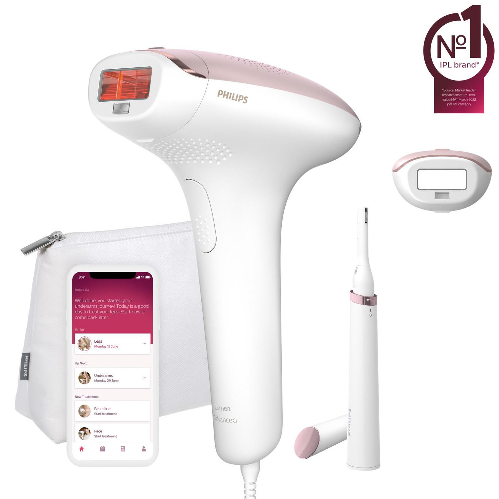 Voir la diapositive 2 : Philips Philips Lumea Advanced Lumea IPL 7000 Series BRI920/00 Épilateur à lumière pulsée
