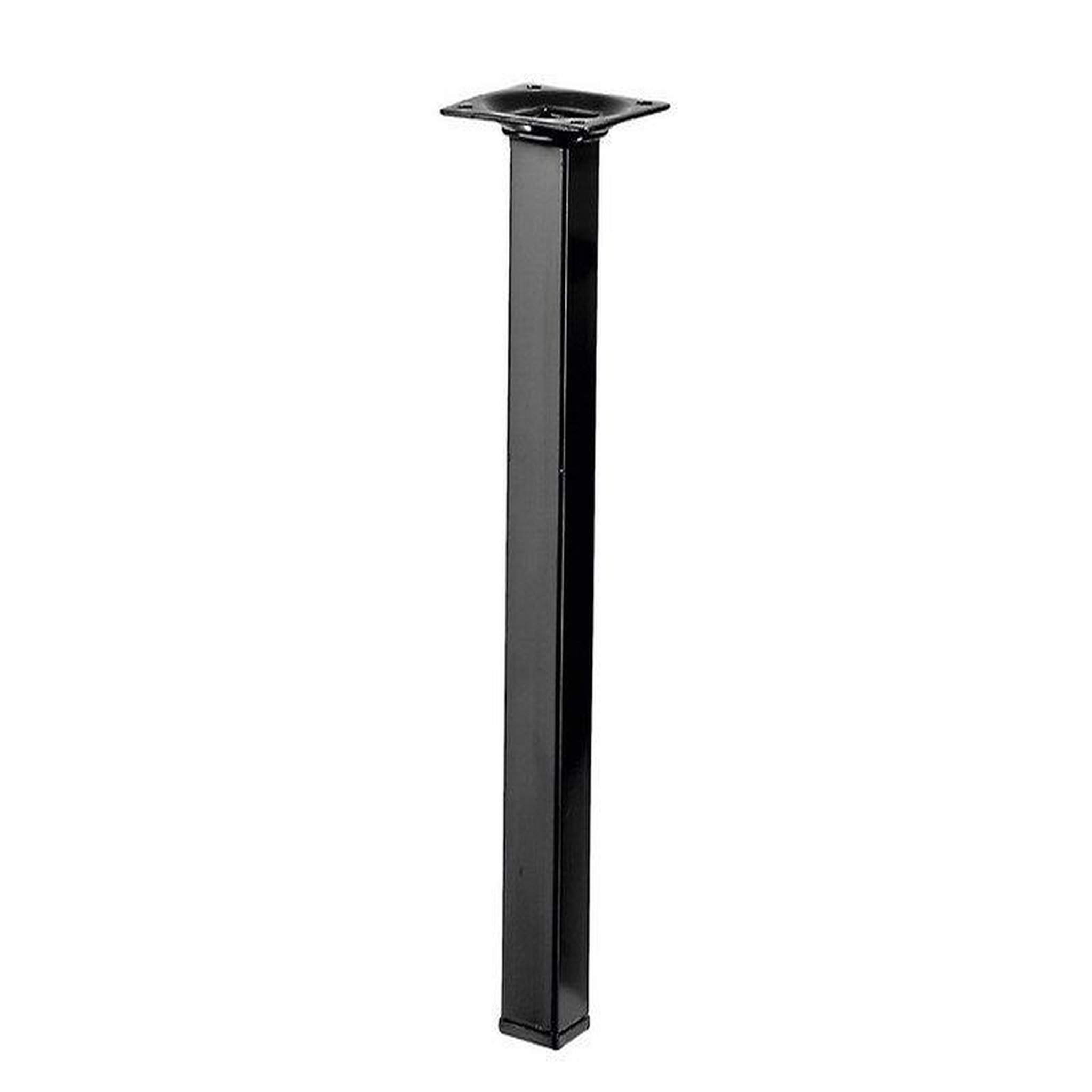 CENTRALE BRICO Pied table basse carré HETTICH fixe, H.25 cm acier époxy noir