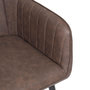 Voir la diapositive 3 : ATMOSPHERA Lot de 2 fauteuils à diner effet cuir VISOCA - Marron