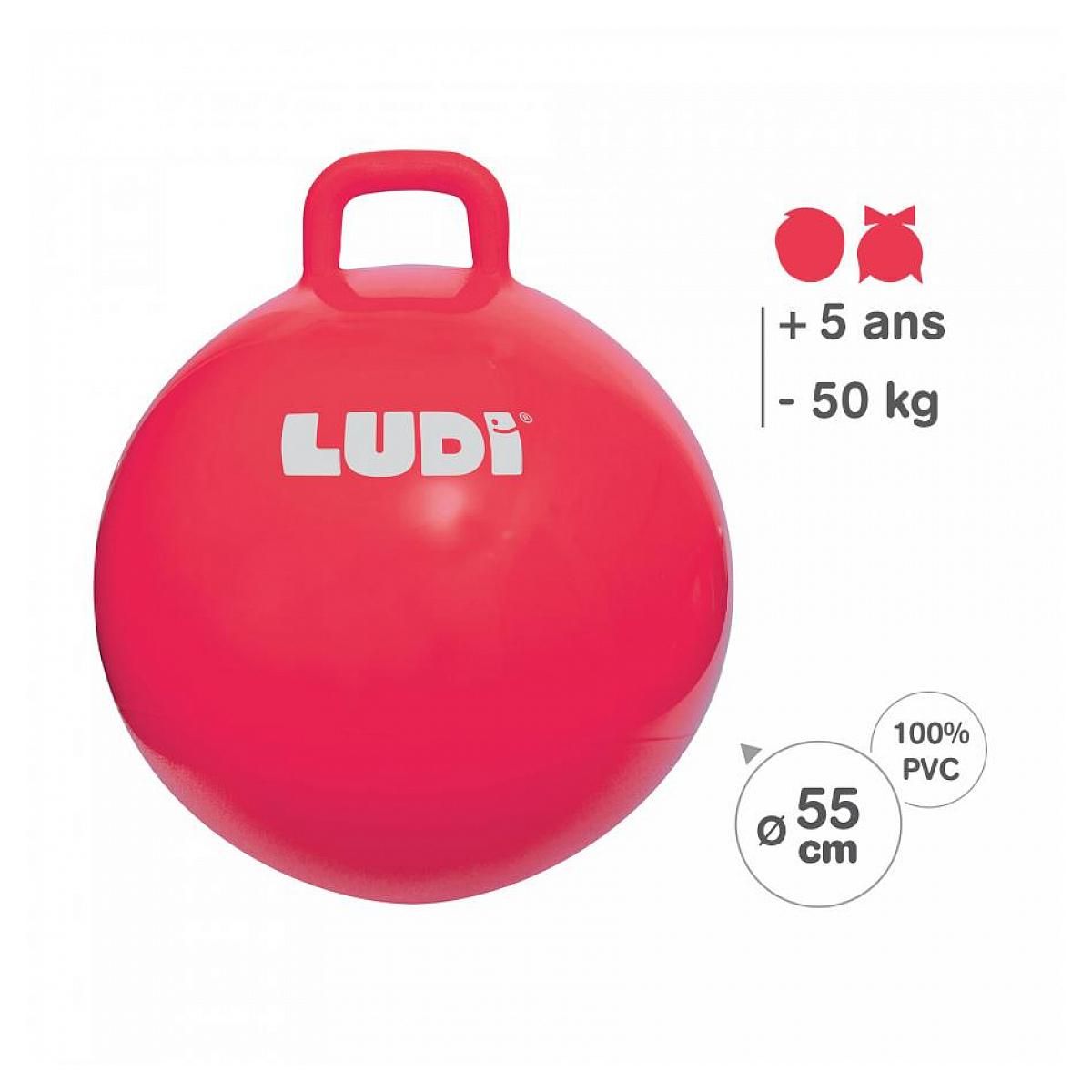 LUDI Ballon sauteur xxl rouge