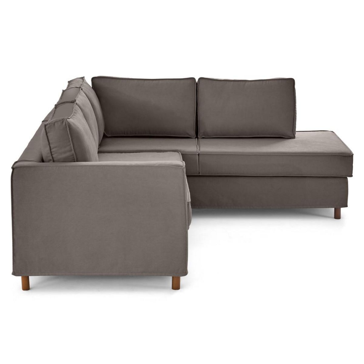 LISA DESIGN Jake - canapé déhoussable d'angle droit 5 places en tissu