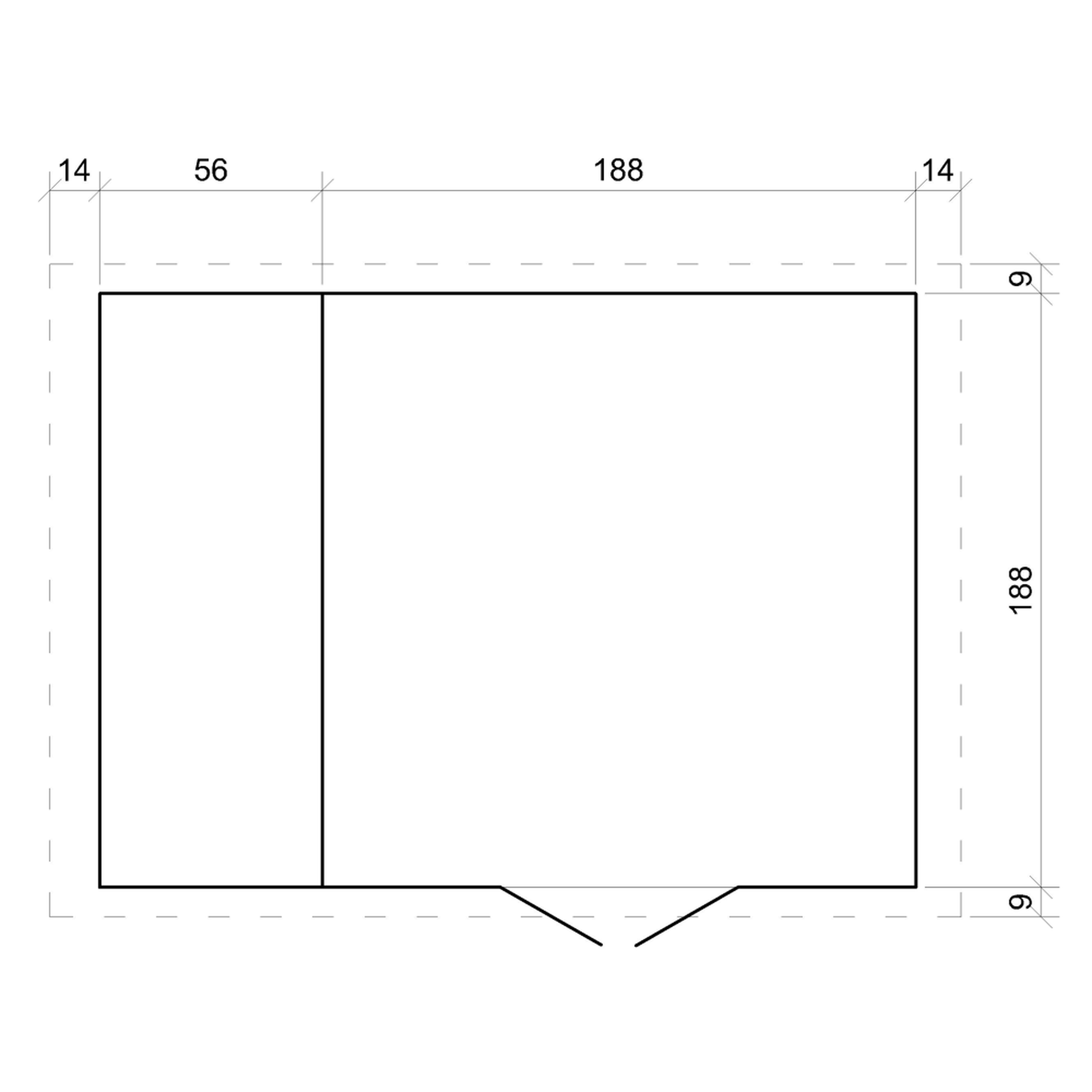 Voir la diapositive 5 : TIMBELA Abri de jardin en bois et range bûches extérieur - 206x272xh218 cm/3,53 + 0,97m2 m386c