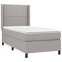 Voir la diapositive 3 : VIDAXL Sommier a lattes de lit avec matelas Gris clair 80x200 cm Tissu