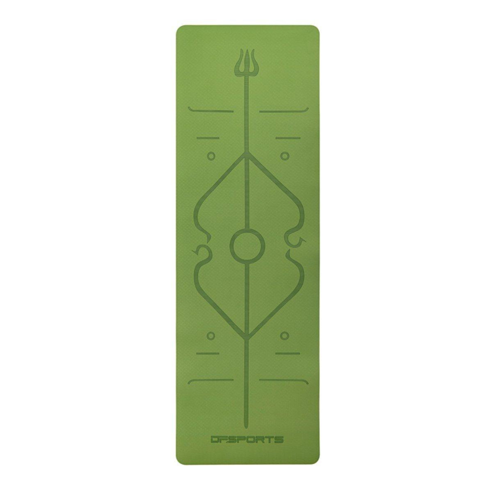 Voir la diapositive 2 : DE FAUGERES Tapis de Yoga Antidérapant  Zenitude  61x183cm Vert