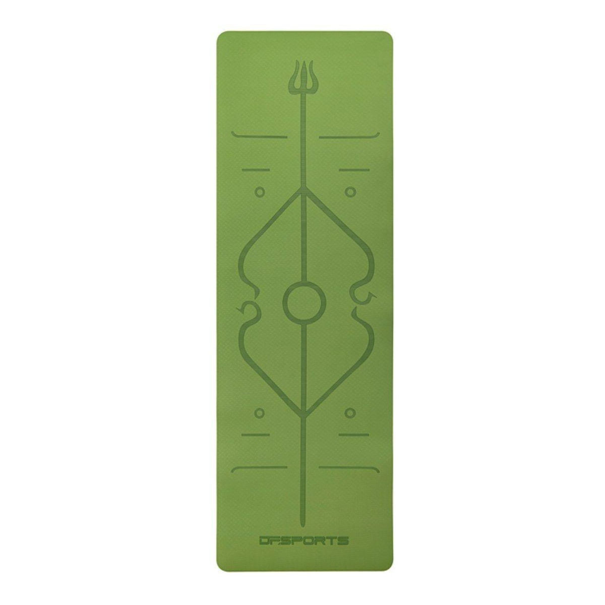 Paris Prix Tapis de Yoga Antidérapant  Zenitude  61x183cm Vert