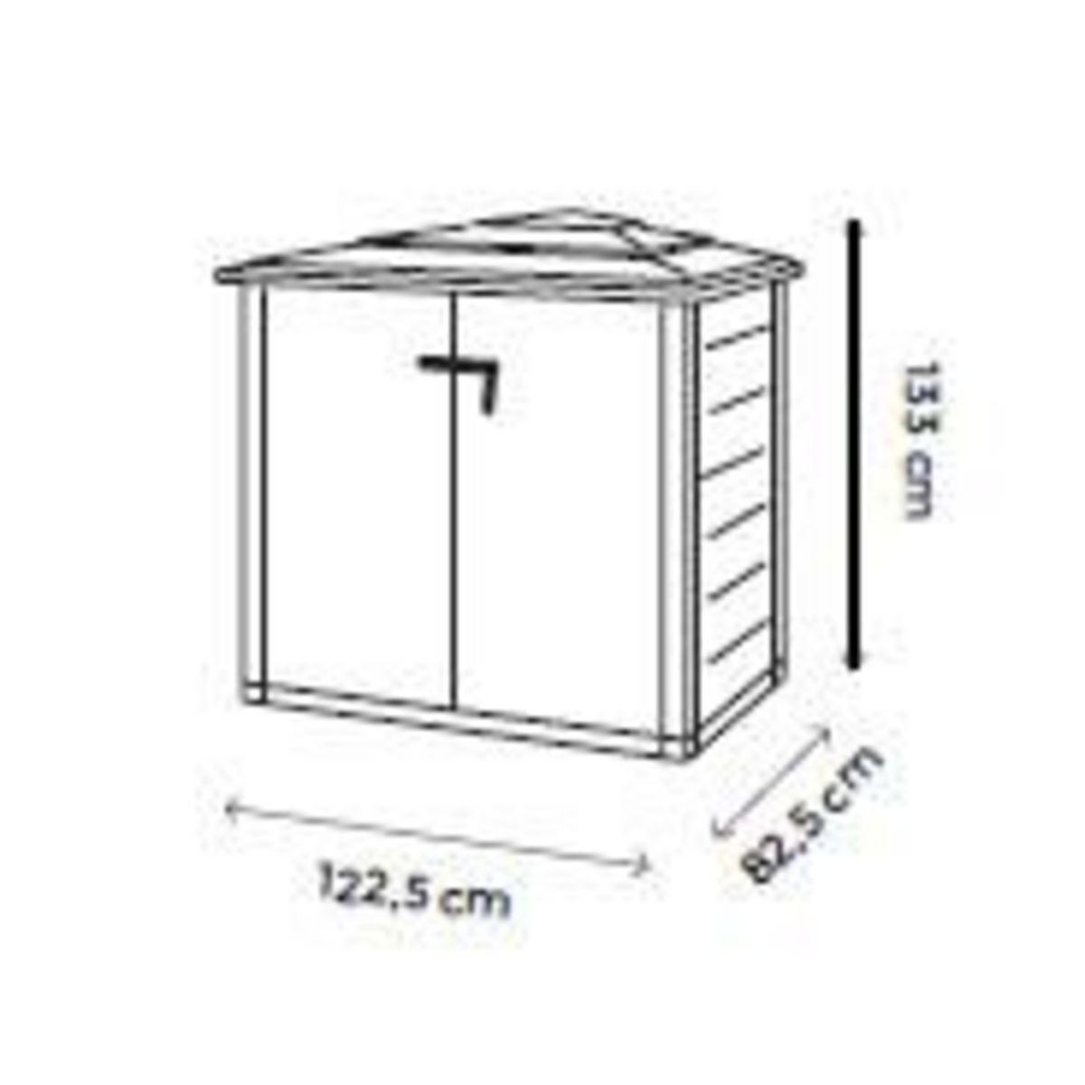 Coffre de rangement jardin résine avec plancher - 1100L - Blanc - BOX EVO 100