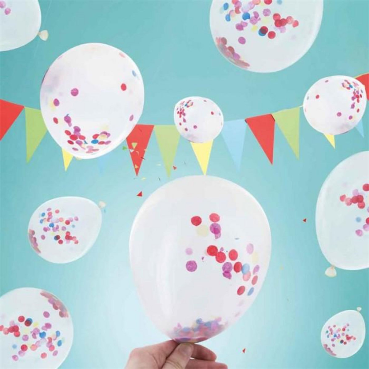 Paris Prix Lot de 10 Ballons  Confettis  4cm Multicolore