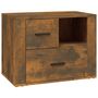 Voir la diapositive 2 : VIDAXL Table de chevet Chene fume 60x36x45 cm Bois d'ingenierie