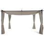 Voir la diapositive 6 : ID MARKET Pergola édition limitée toit rétractable 3x4 M et 4 rideaux taupe