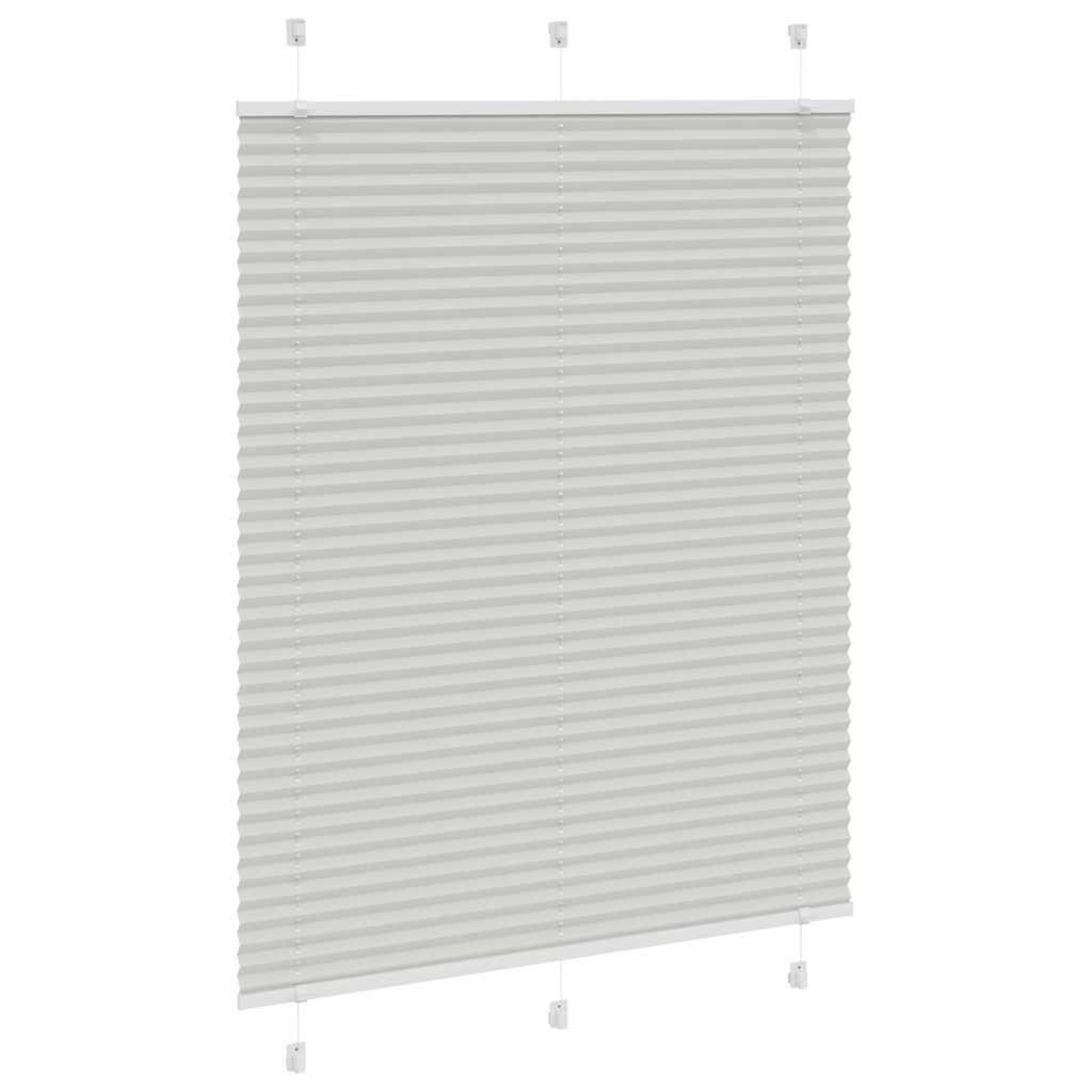 Voir la diapositive 3 : VIDAXL Store plisse gris clair 105x150cm largeur du tissu 104,4cm