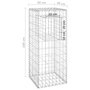 Voir la diapositive 6 : VIDAXL Poteaux a panier de gabion 2 pcs 40x40x100 cm Fer