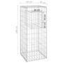 Voir la diapositive 6 : VIDAXL Poteaux a panier de gabion 2 pcs 40x40x100 cm Fer