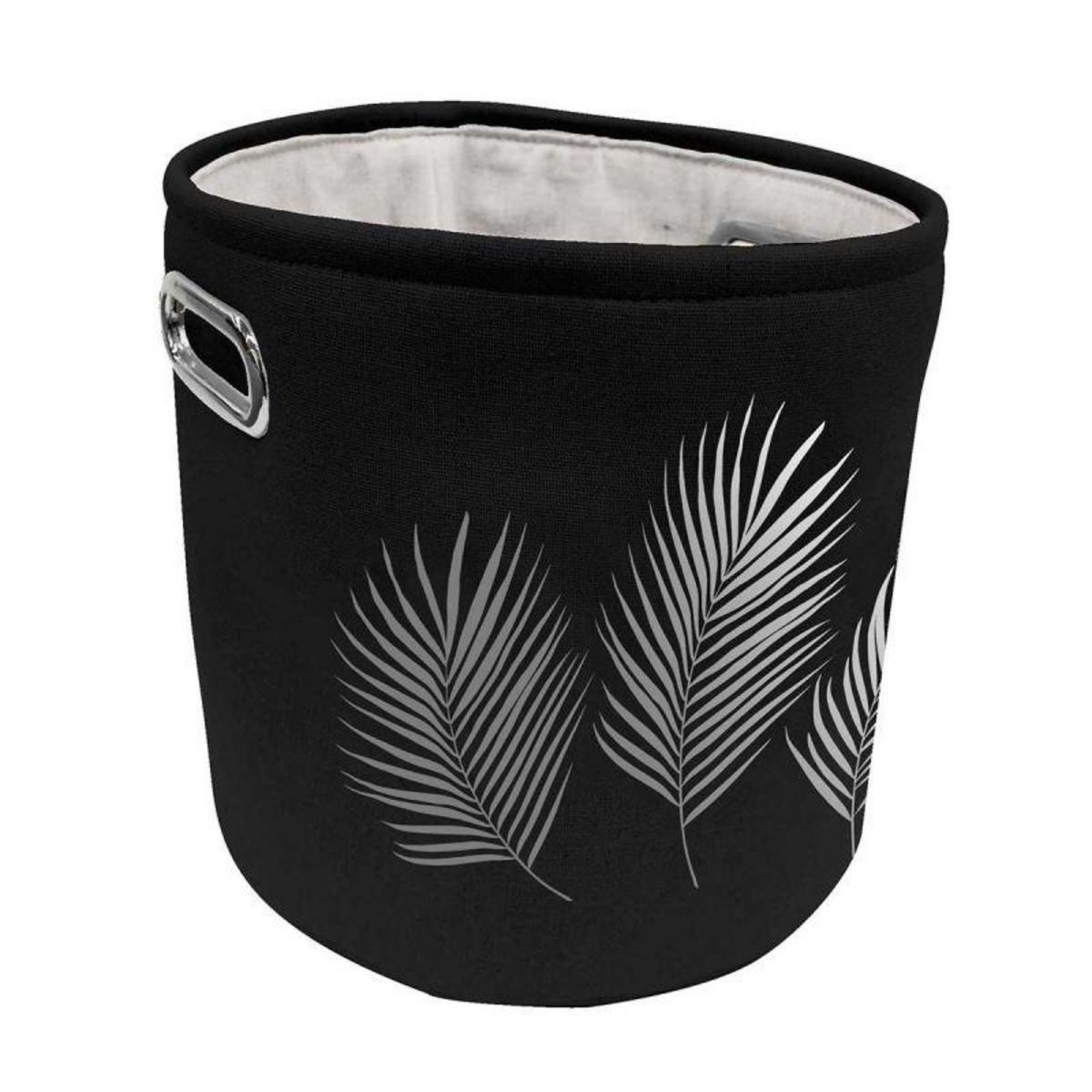 Paris Prix Panier de Rangement Imprimé  Orbella  27cm Noir & Argent