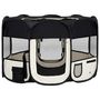 Voir la diapositive 2 : VIDAXL Parc pliable pour chien avec sac de transport Noir 110x110x58cm