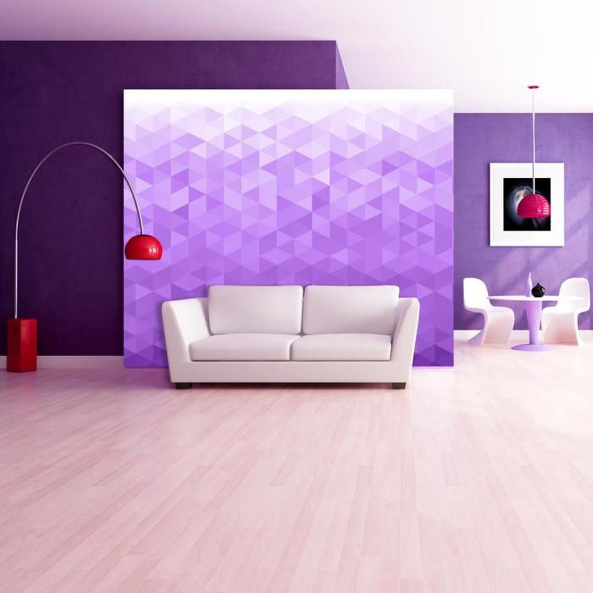 Paris Prix Papier Peint  Violet Pixel. Coloris disponibles : Multicolore