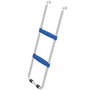 Voir la diapositive 5 : HOMCOM Échelle de trampoline 2 marches larges 150 Kg max. acier PP gris bleu