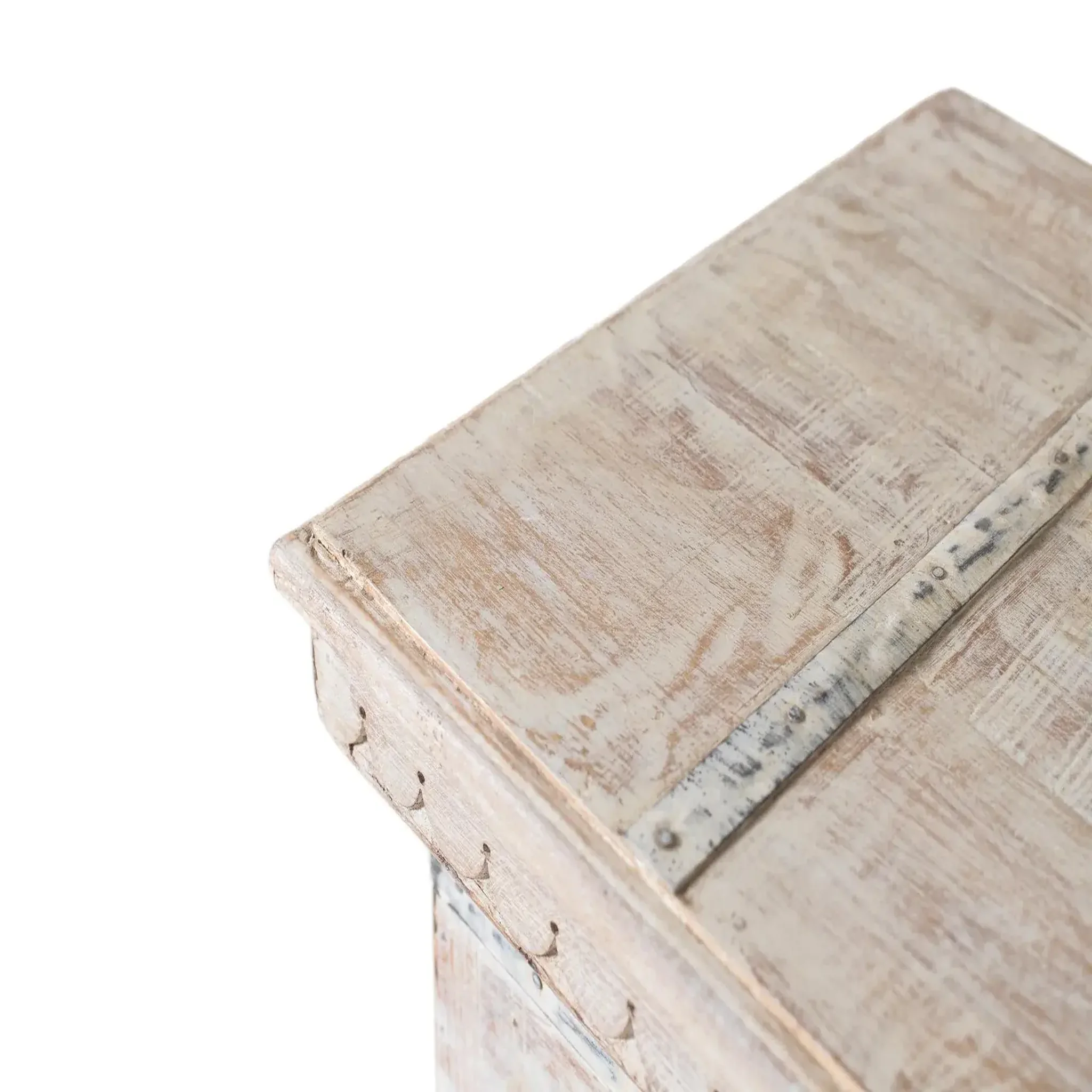 Voir la diapositive 3 : GINER Y COLOMER SL Coffre en bois de manguier 87 cm style vintage industriel