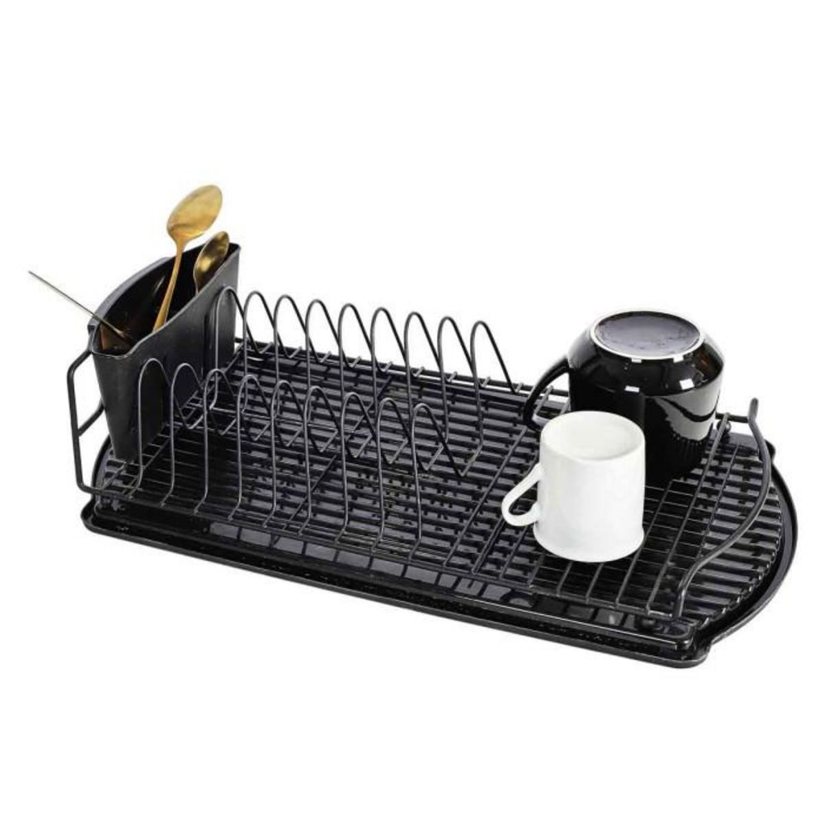 Paris Prix Égouttoir à Vaisselle Design  Compact  47cm Noir