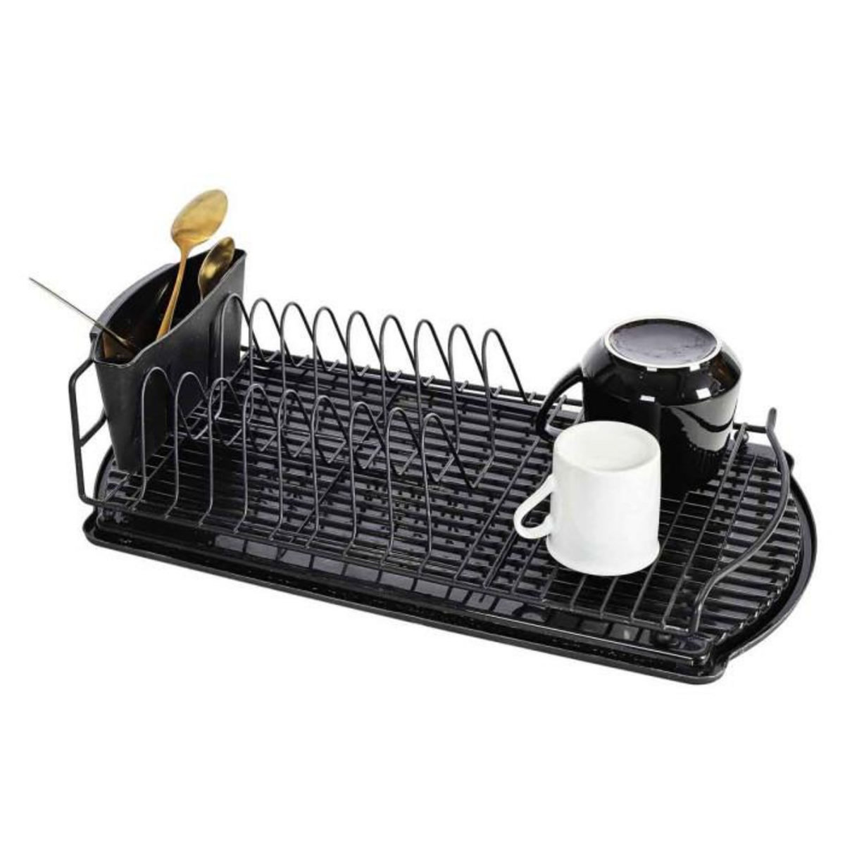 Paris Prix Égouttoir à Vaisselle Design  Compact  47cm Noir