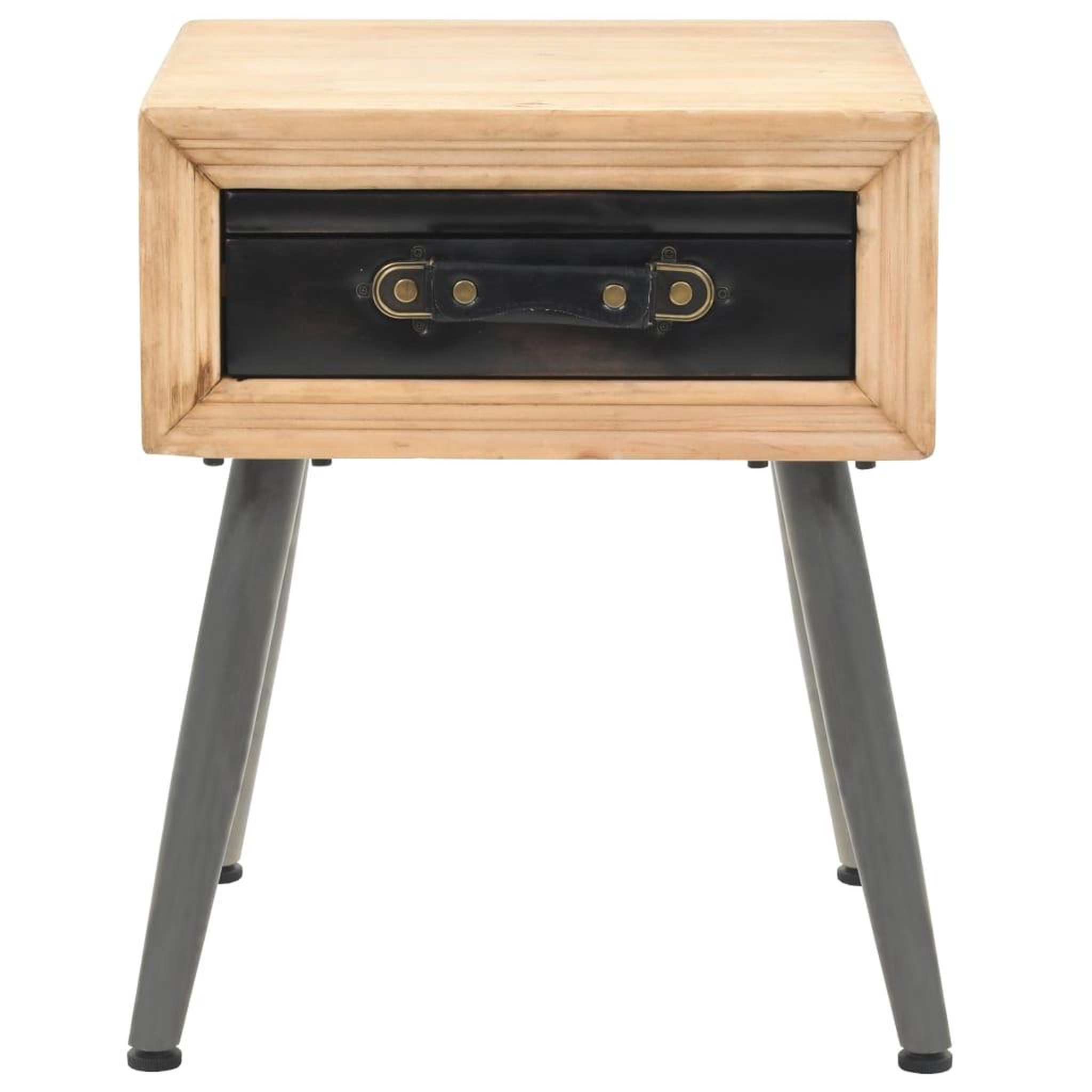 Voir la diapositive 2 : VIDAXL Table de chevet Bois de sapin massif 43 x 38 x 50 cm