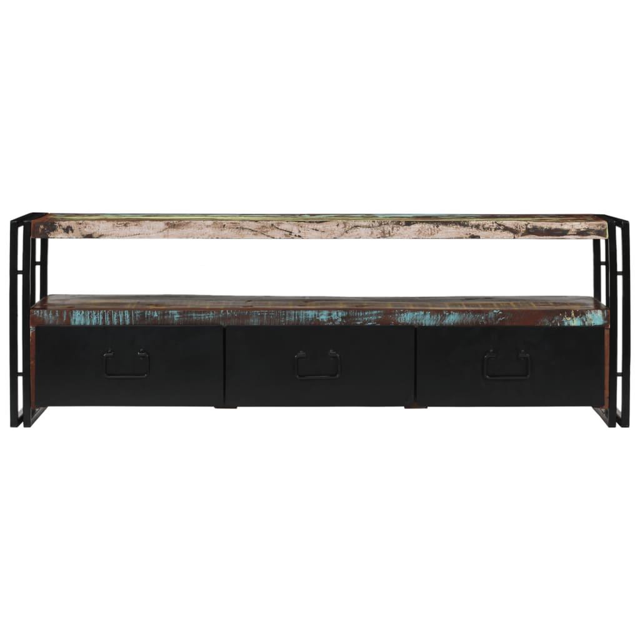 Voir la diapositive 2 : VIDAXL Meuble TV Bois de recuperation massif 120 x 30 x 40 cm