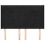 Voir la diapositive 3 : VIDAXL Tete de lit avec oreilles Noir 147x16x118/128 cm Velours