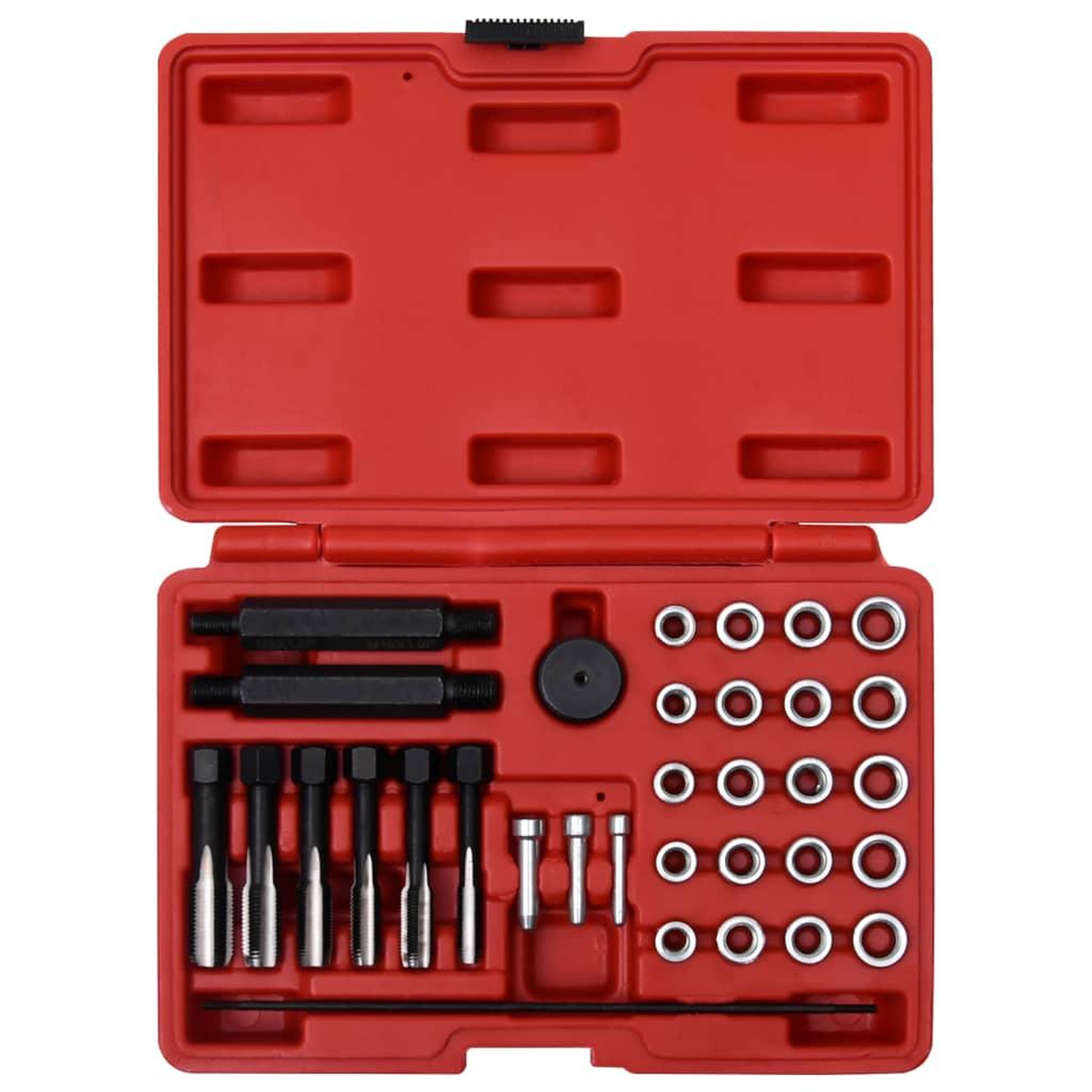 Voir la diapositive 2 : VIDAXL Kit de reparation filetage bougie prechauffage 33pcs m8 m10 m12