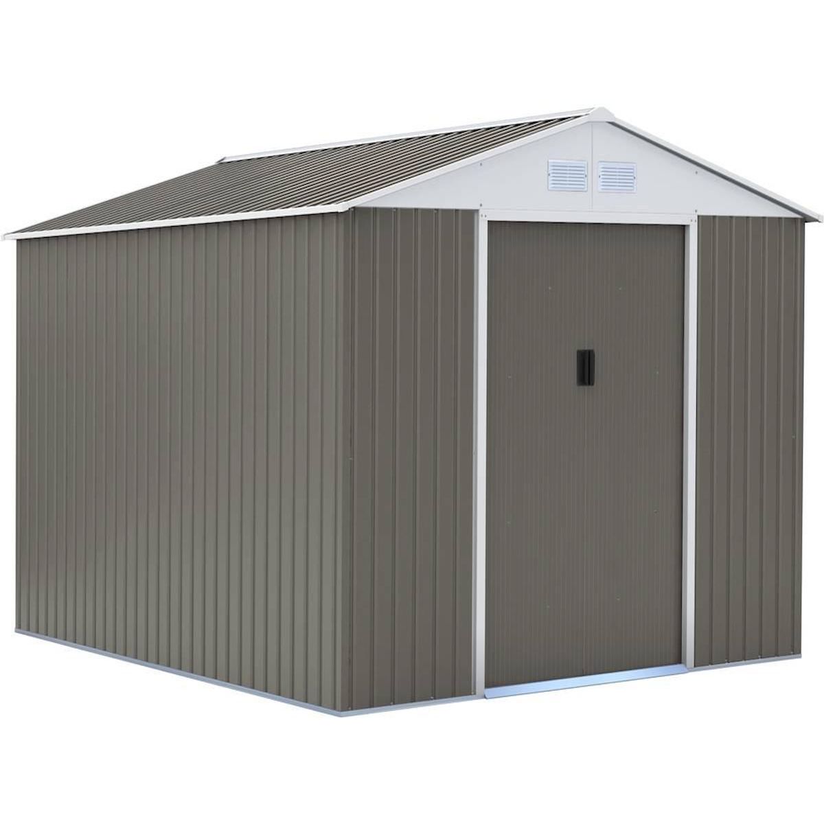 Habitat et Jardin Abri de jardin métal  Dallas  - 12.99 m² - Taupe