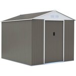 Habitat et Jardin Abri de jardin métal  Dallas  - 12.99 m² - Taupe
