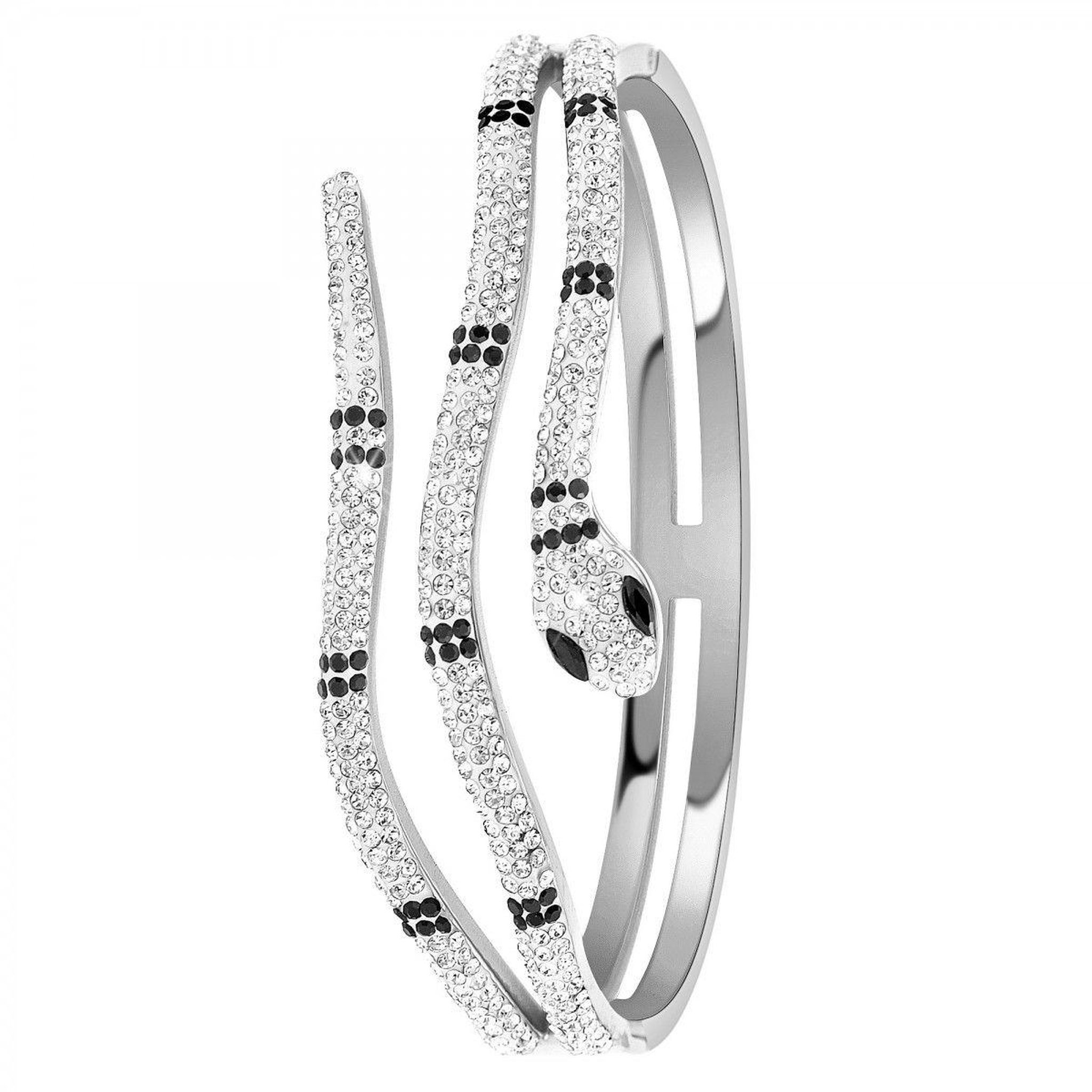 SC CRYSTAL Bracelet serpent en acier inoxydable par SC Crystal en Acier Rhodié argenté