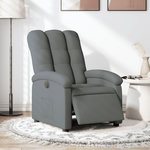 VIDAXL Fauteuil inclinable electrique Gris fonce Tissu