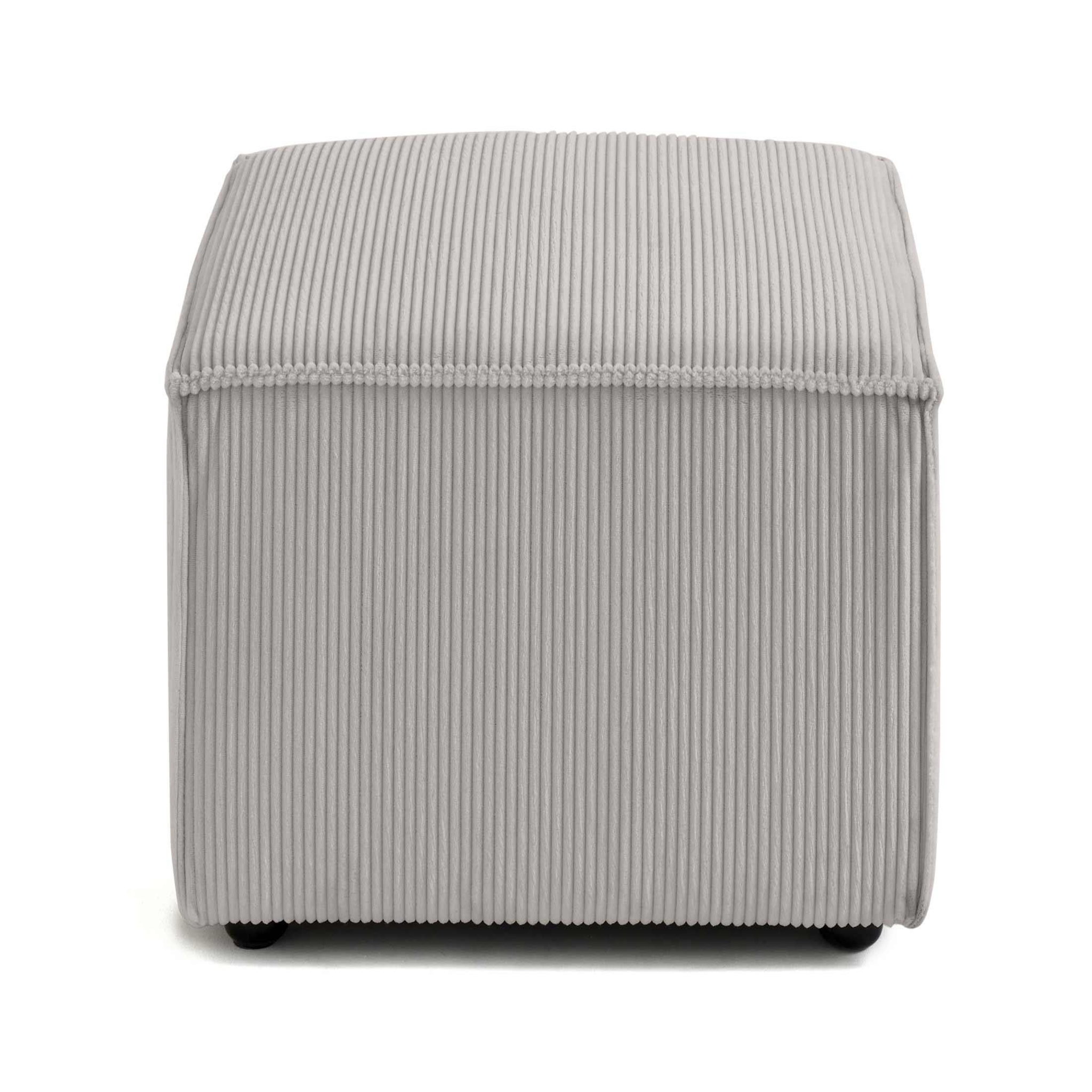 Voir la diapositive 5 : BEST MOBILIER Arty - pouf d'appoint - en velours côtelé