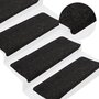 Voir la diapositive 1 : VIDAXL Tapis d'escalier auto-adhesifs 15 pcs 65x24,5x3,5 cm Anthracite