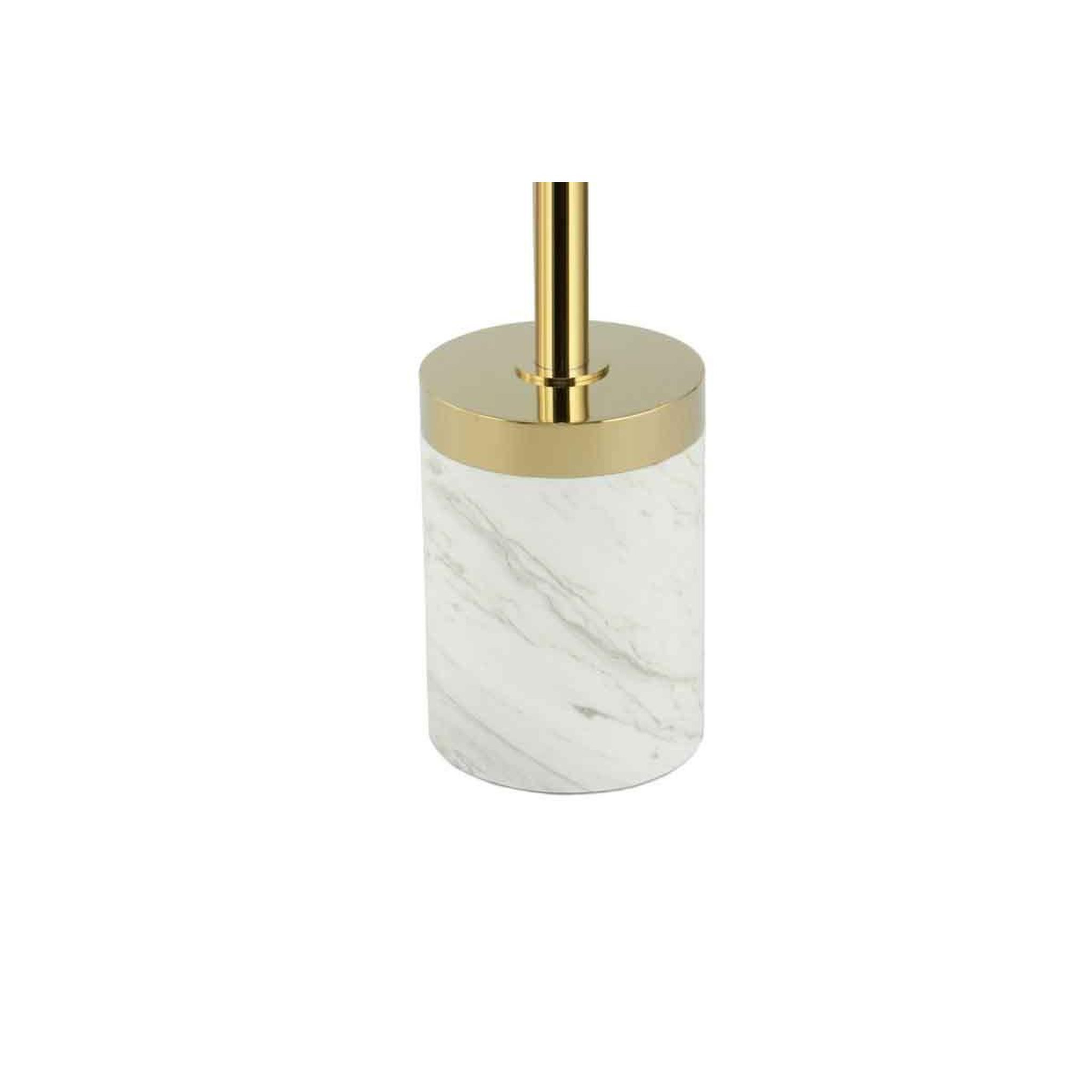 Voir la diapositive 4 : Paris Prix Table d'appoint en marbre  lana  53cm or & blanc