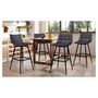 Voir la diapositive 7 : Lot de 4 tabourets chaises de bar assise velour pieds métal SIA