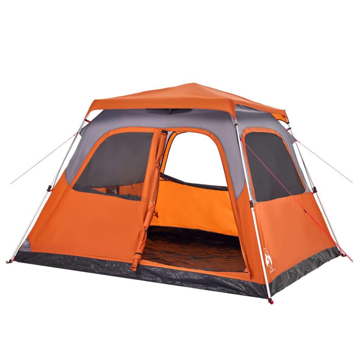 VIDAXL Tente familiale dome 6 personnes gris orange liberation rapide