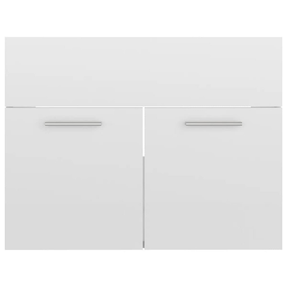 VIDAXL Ensemble de meubles de salle de bain Blanc brillant Agglomere