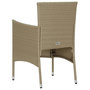Voir la diapositive 5 : VIDAXL Chaises manger de jardin lot de 2 Resine tressee Beige