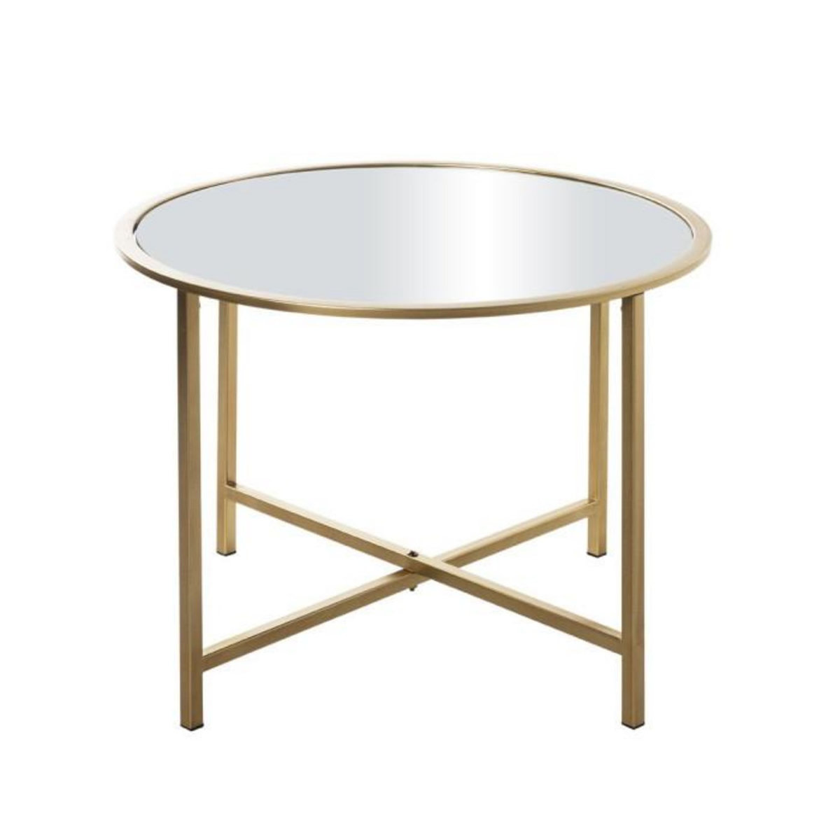 Paris Prix Table d'Appoint Design  Miroir  60cm Or
