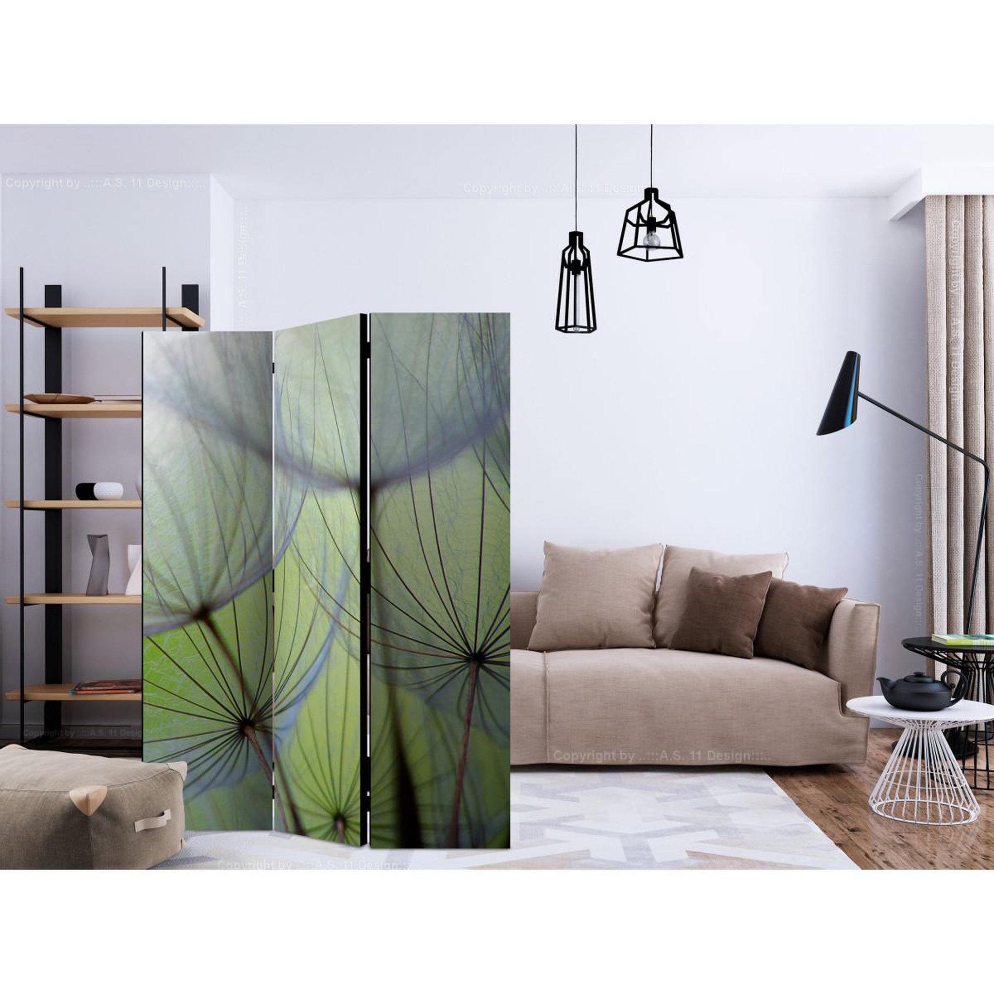 Voir la diapositive 2 : Paris Prix Paravent 3 volets  fleeting moments ii  135x172cm