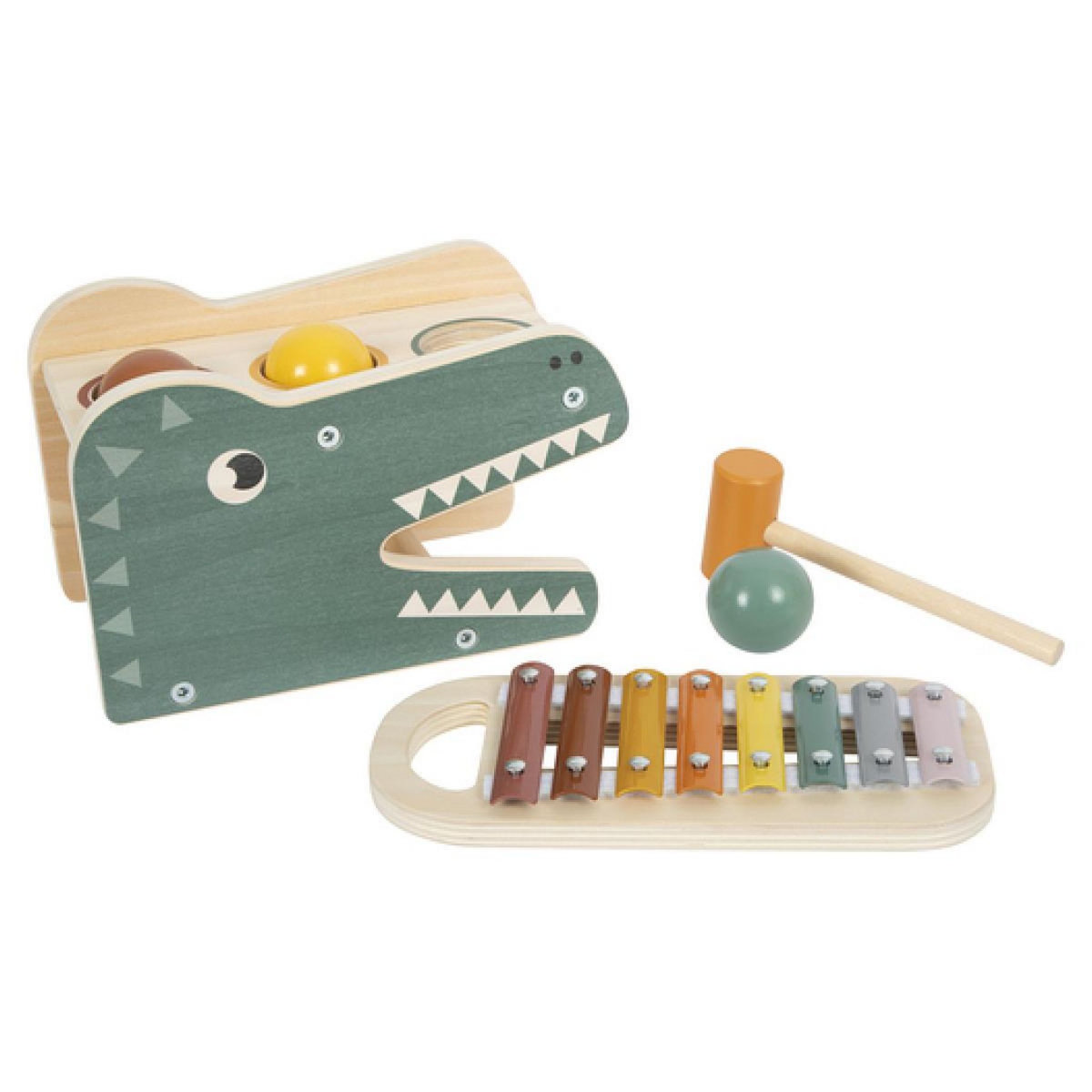 SMALLFOOT Banc a marteler avec Xylophone - Safari