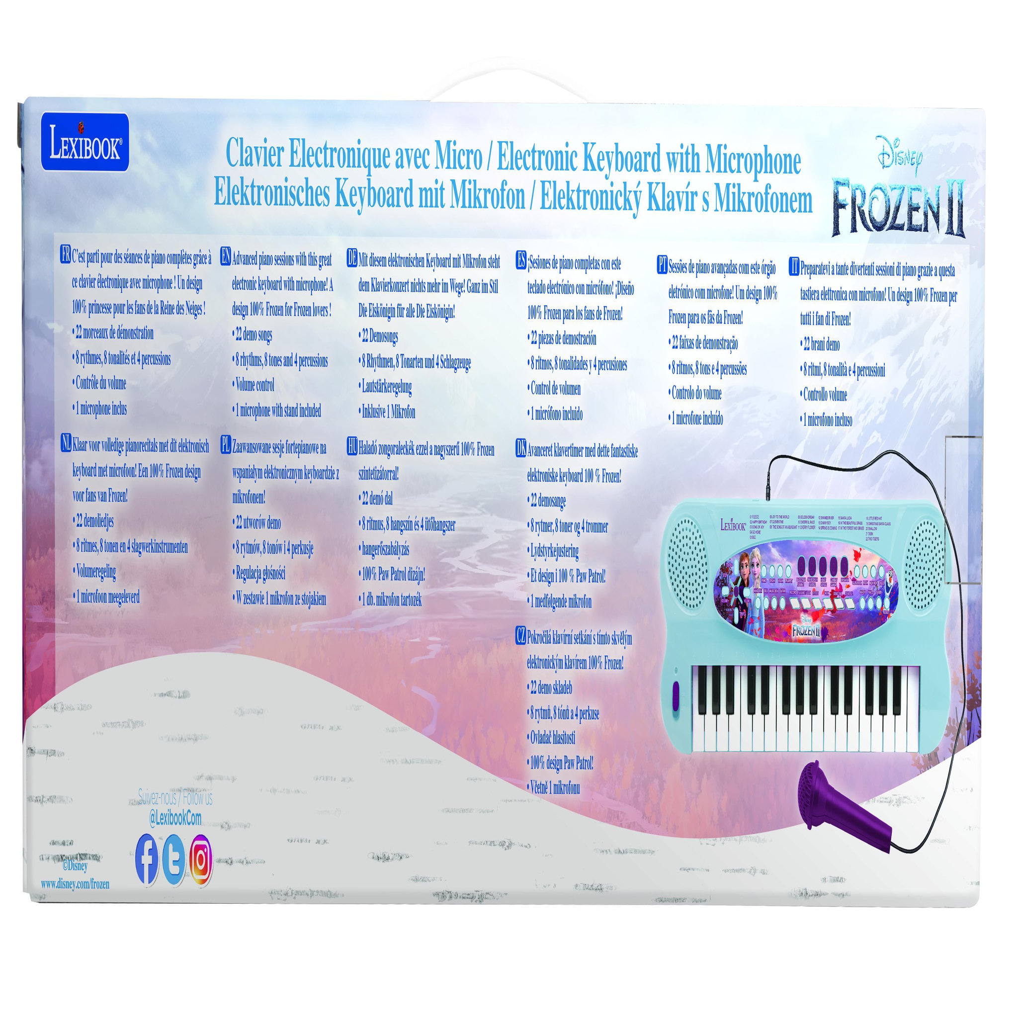 Voir la diapositive 5 : Lexibook Clavier Électronique Musical avec Micro Reine des Neiges