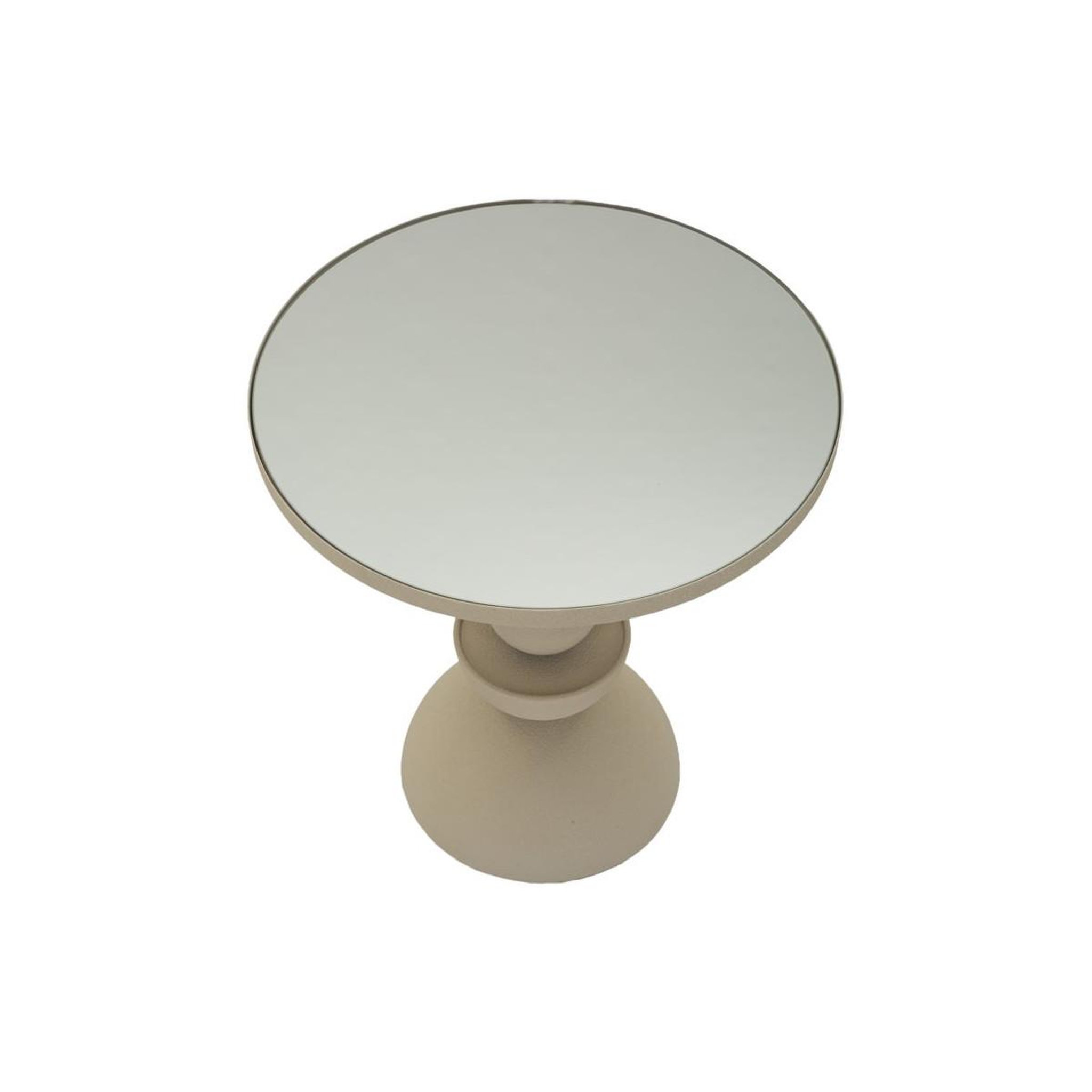 Voir la diapositive 2 : Paris Prix Table d'Appoint Miroir  Dune  42cm Crème