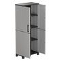 Voir la diapositive 2 : INTEC Armoire de rangement 2 portes 4 Etagères Grise 68 x 37 x H169 cm 4 pieds INTEC