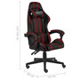 Voir la diapositive 6 : VIDAXL Fauteuil de jeux video Noir et rouge bordeaux Similicuir