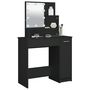Voir la diapositive 5 : VIDAXL Coiffeuse avec LED noir 86,5x35x136 cm