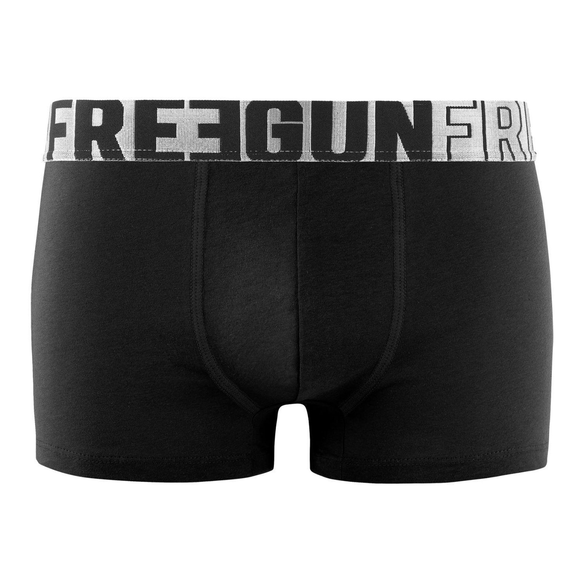 Voir la diapositive 3 : FREEGUN Lot de 3 boxers homme en coton Signature Andrew