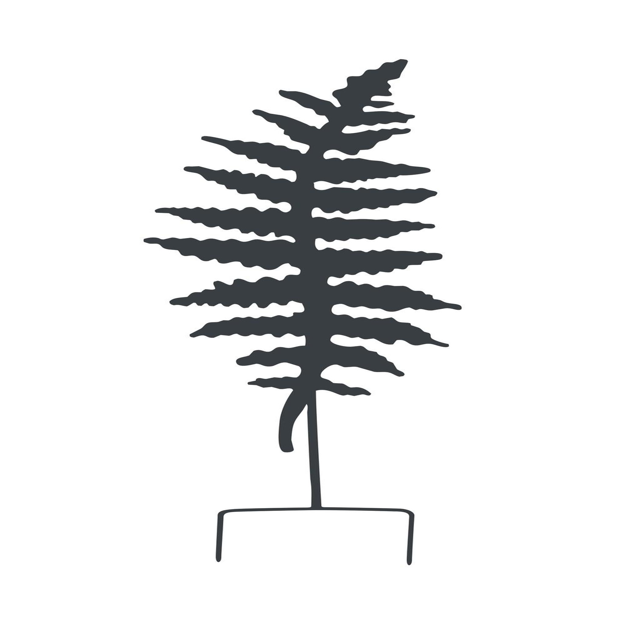 CENTRALE BRICO Déco en métal à planter Fougère - 25x70 cm - anthracite