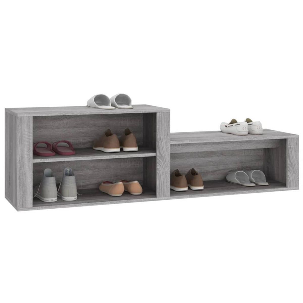 VIDAXL Armoire a chaussures Sonoma gris 150x35x45 cm Bois d'ingenierie