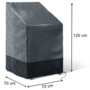 Voir la diapositive 5 : ID MARKET Housse de protection pour 4 à 6 chaises de jardin empilables 70 x 70 x 120 cm